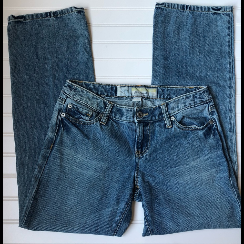 Ann Taylor LOFT slim boot cut jeans - Picture 2 of 11